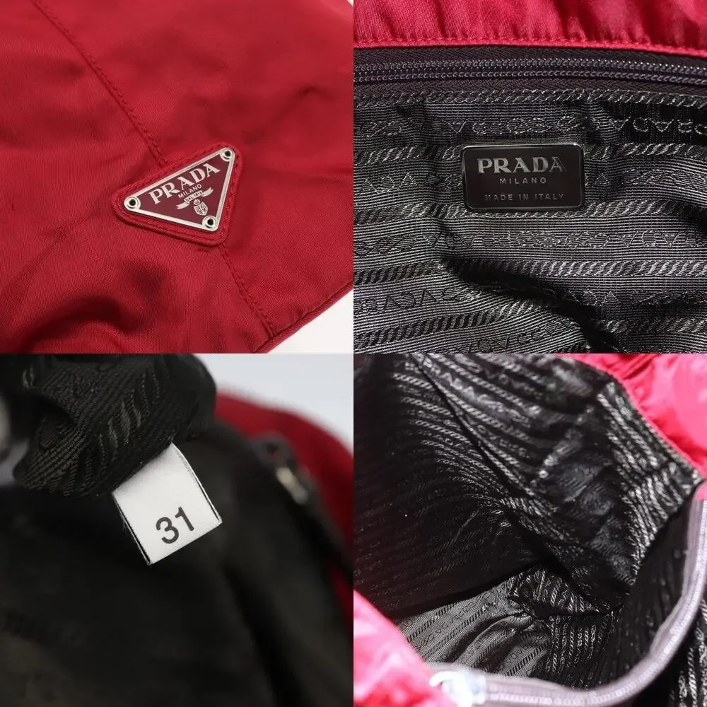 Prada Nylon Tote Bag Red